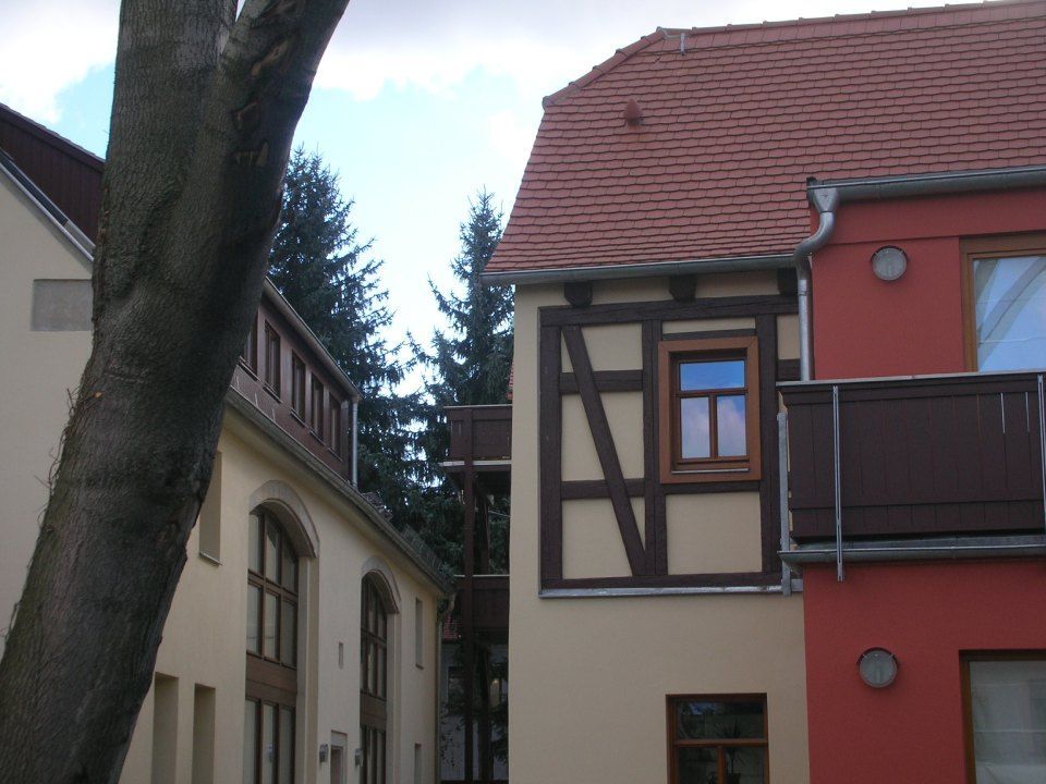 Detail eines Fachwerkhauses von außen