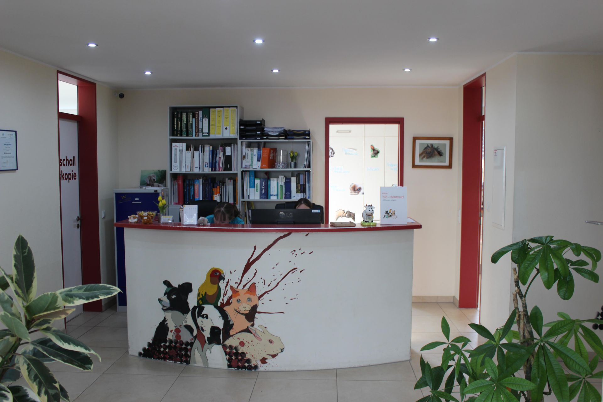 Der Empfang bei der tierärztlichen Praxis Dr. Christian Danzl