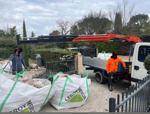 Évacuation de big bags chez un particulier