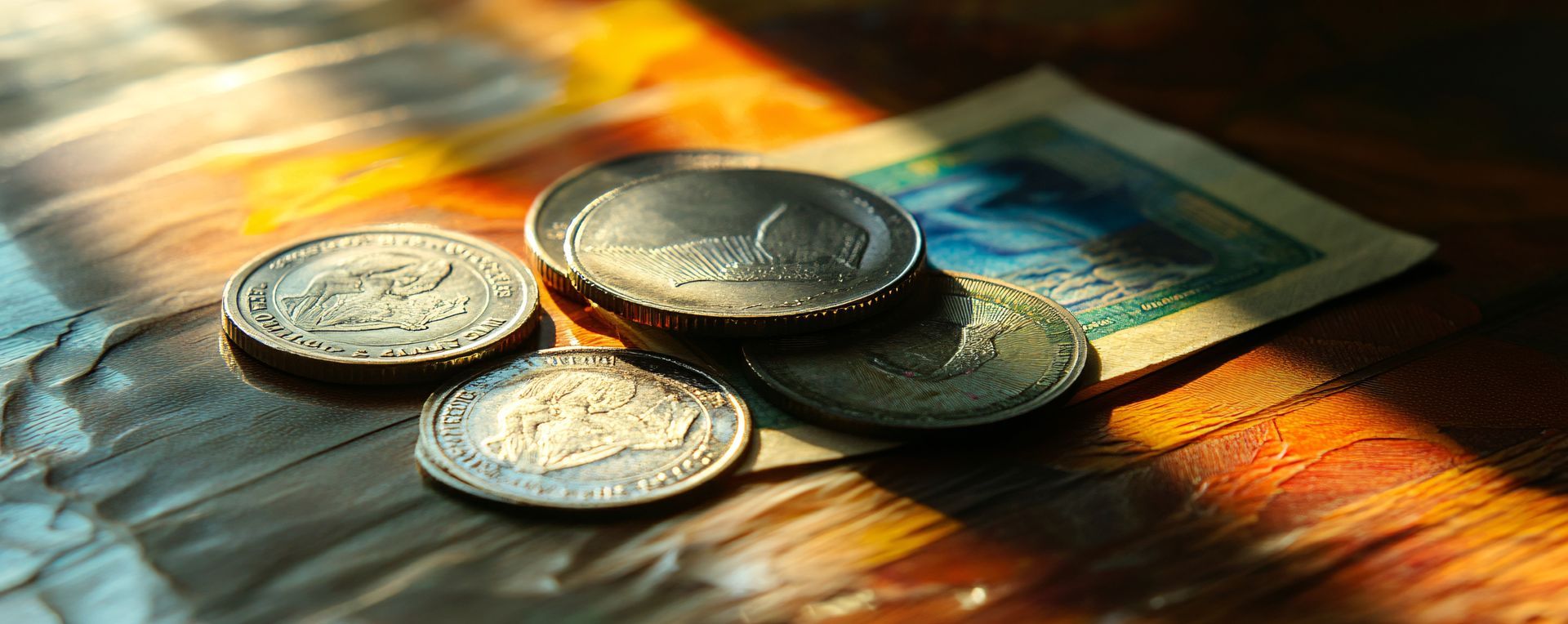 Un billet et quelques pièces