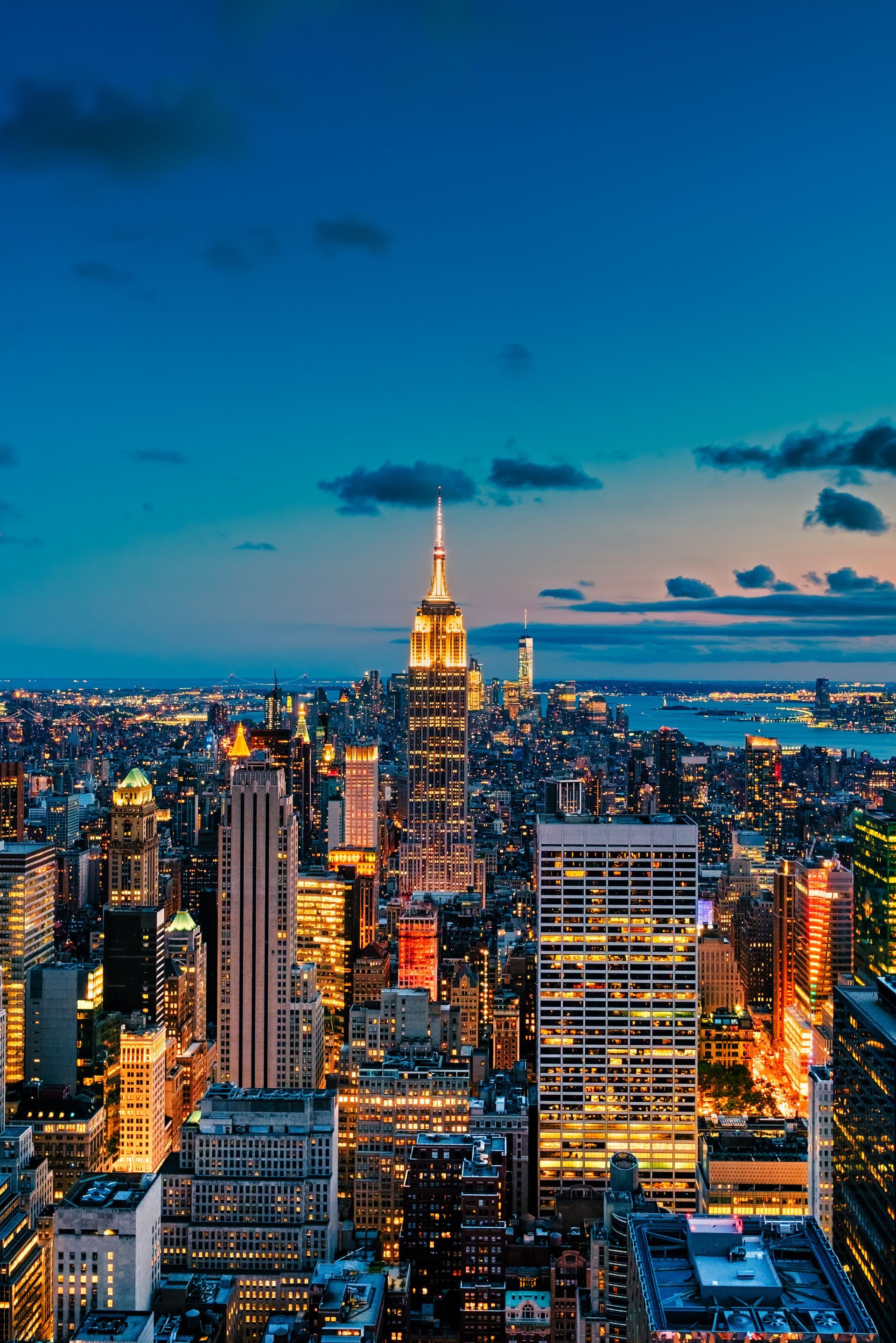 Une vue aérienne de New-York
