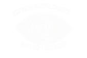 Logotipo circular tenue con texto p&aacute;lido sobre fondo blanco