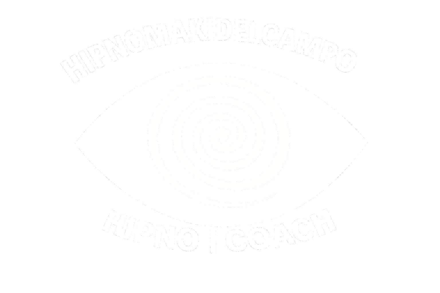 Logotipo circular tenue con texto p&aacute;lido sobre fondo blanco