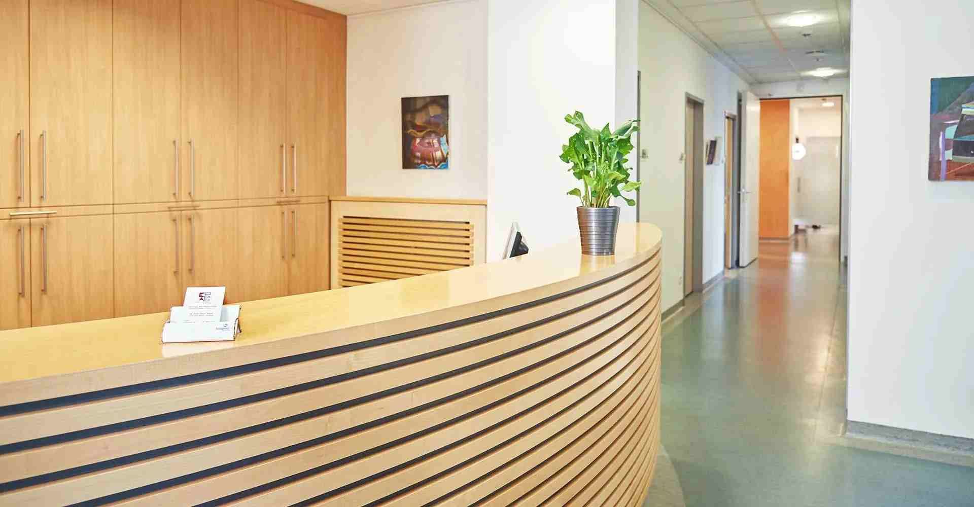 Empfang der Gemeinschaftspraxis