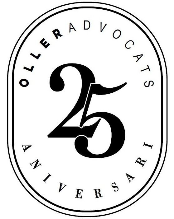Un logotipo en blanco y negro con el número 25 en el centro.
