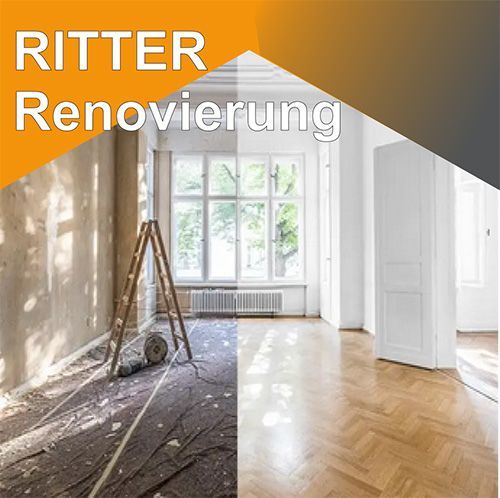 Ein Mann greift in einer Baustelle mit einem Werkzeug an die Decke, um dort Arbeiten durchzuführen.