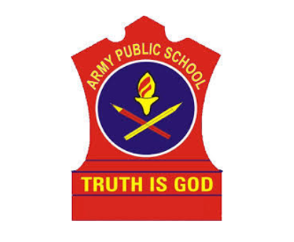 The logo for the army public school says truth is god