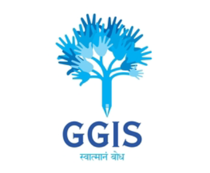 A logo for ggis with a tree made out of hands