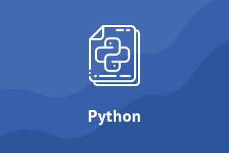 A blue background with a python icon on it