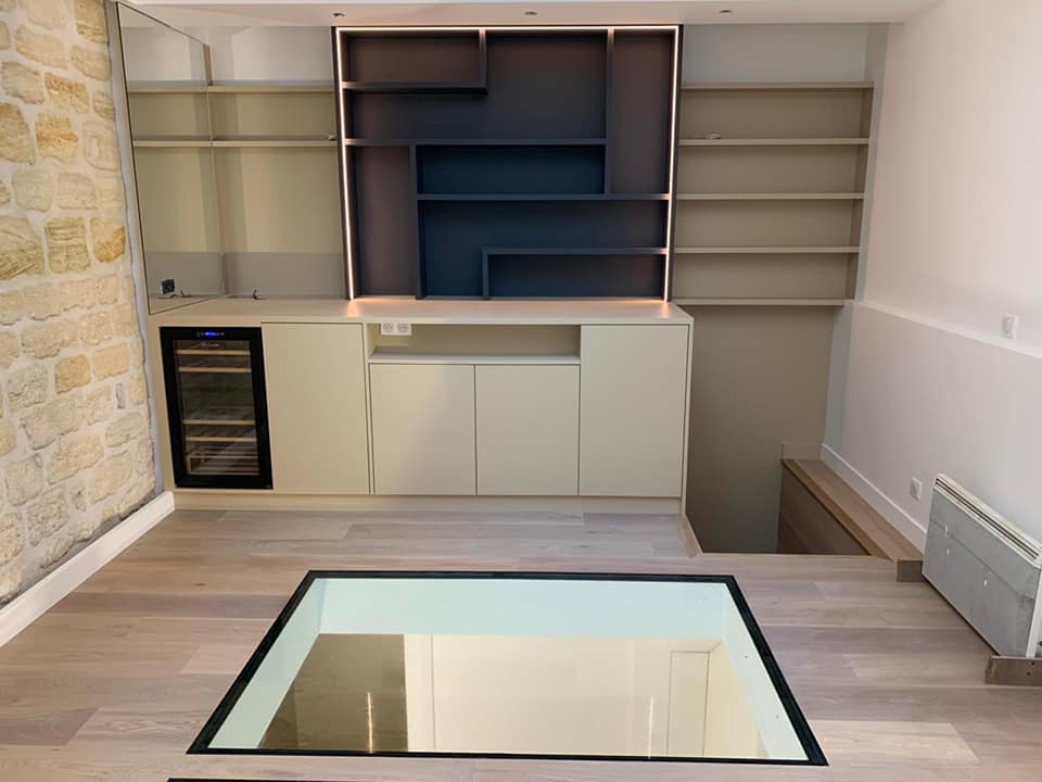 Aménagement de salon - Pose de menuiserie