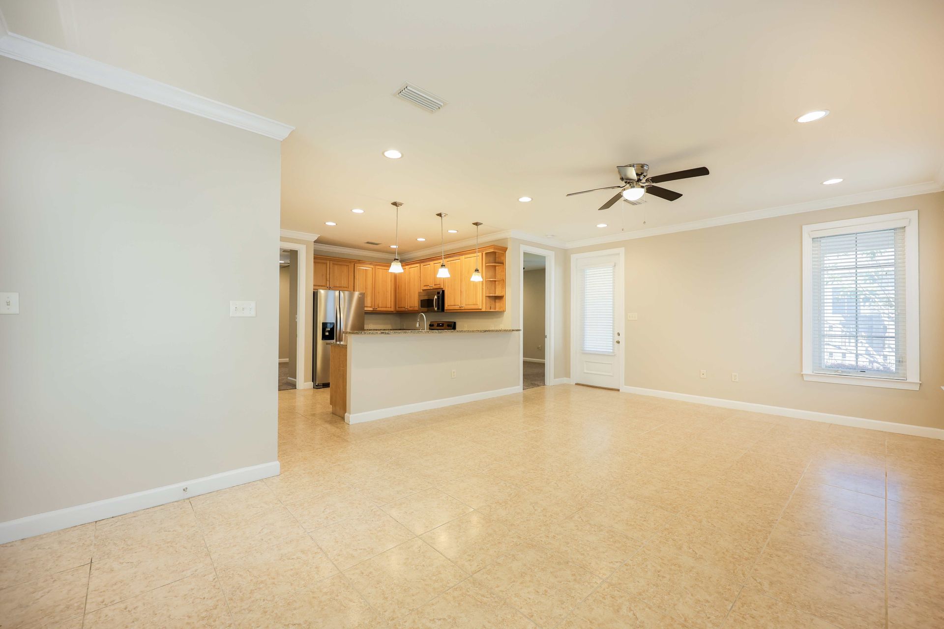 Living room in a clean, well-maintained home