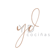 Logotipo de YD Cocinas con las iniciales YD en letra cursiva y la palabra "cocinas" debajo.