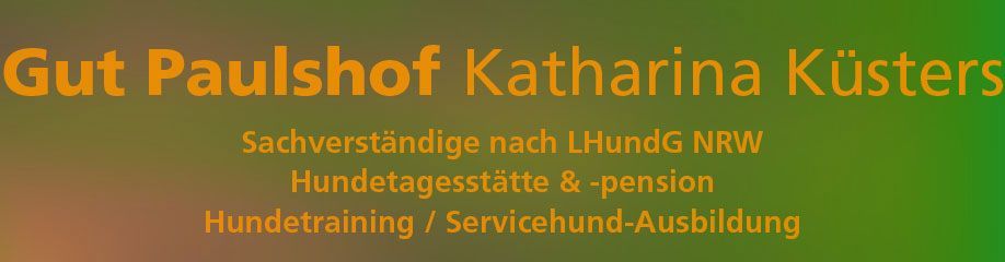 Ein Schild mit der Aufschrift Gut Paulshof Katharina Kusters