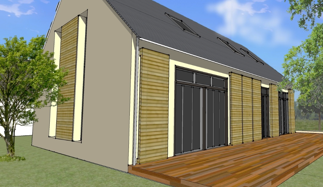 Extension avec terrasse bois