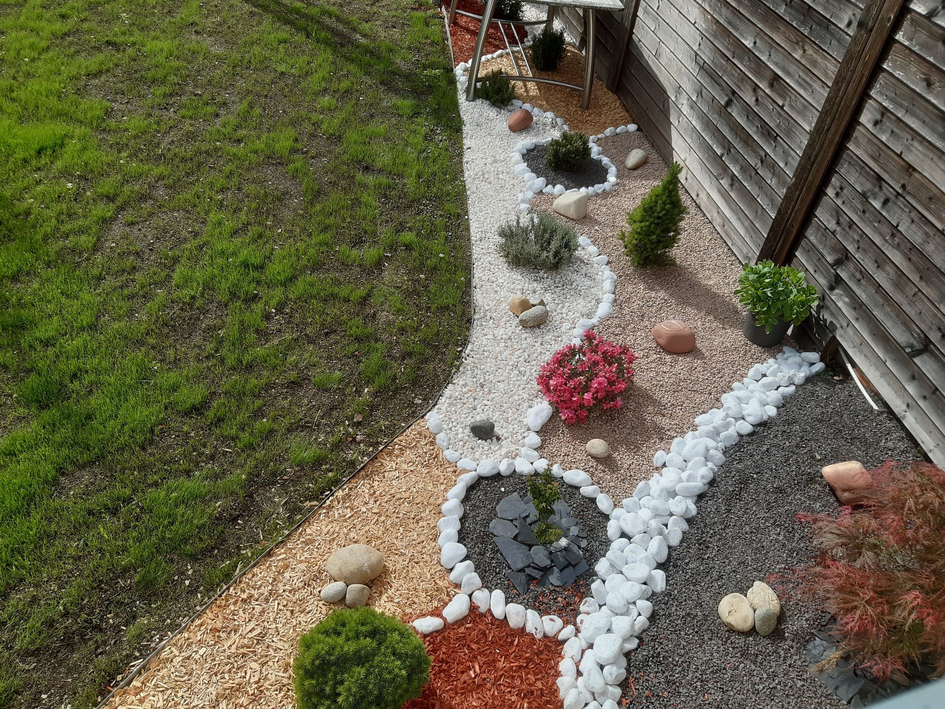 Aménagement décoratif d'un jardin