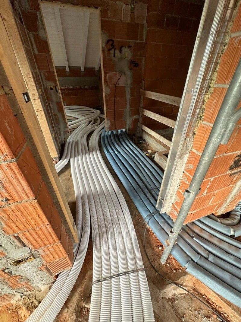 tubi in fase di costruzione