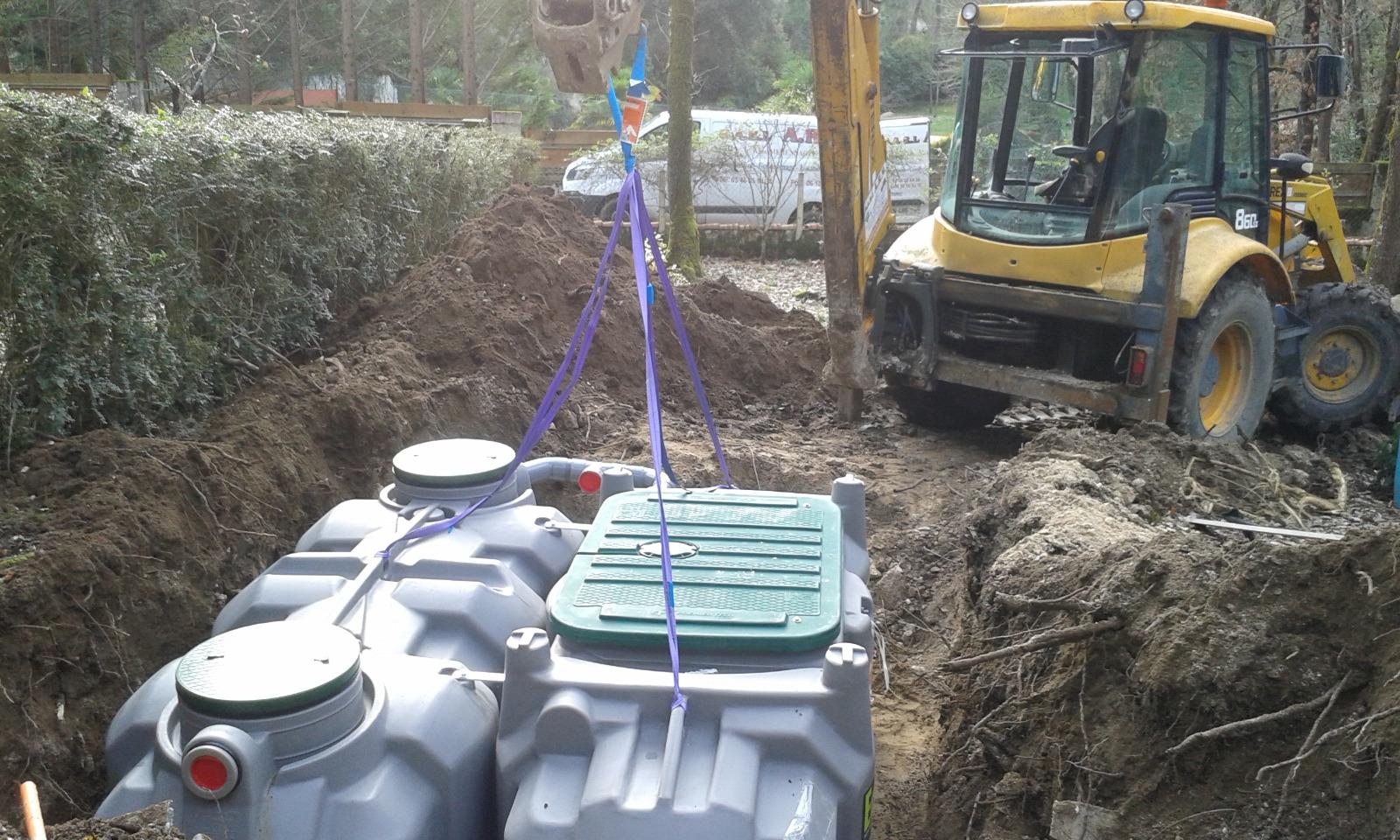 Mise en place du système d'assainissement individuel