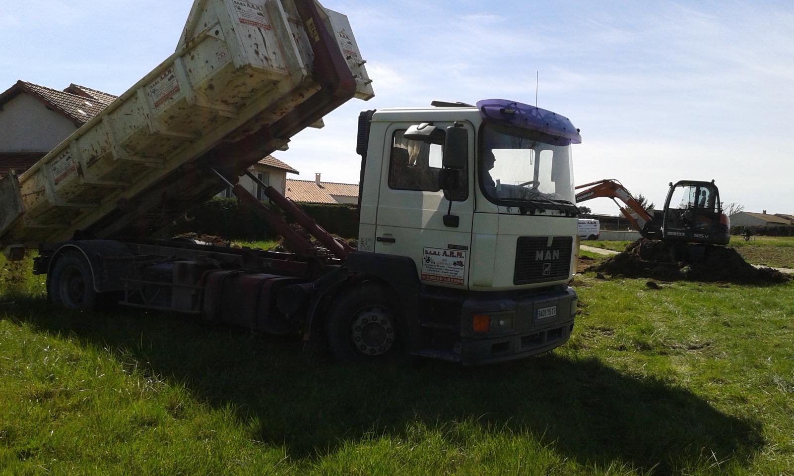 Évacuation de gravats