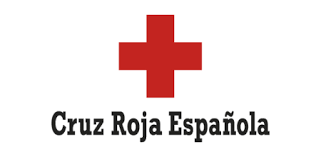 Un logotipo para la Cruz Roja Española con una cruz roja.