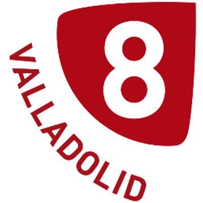 Un logotipo para Valladolid con el número 8.