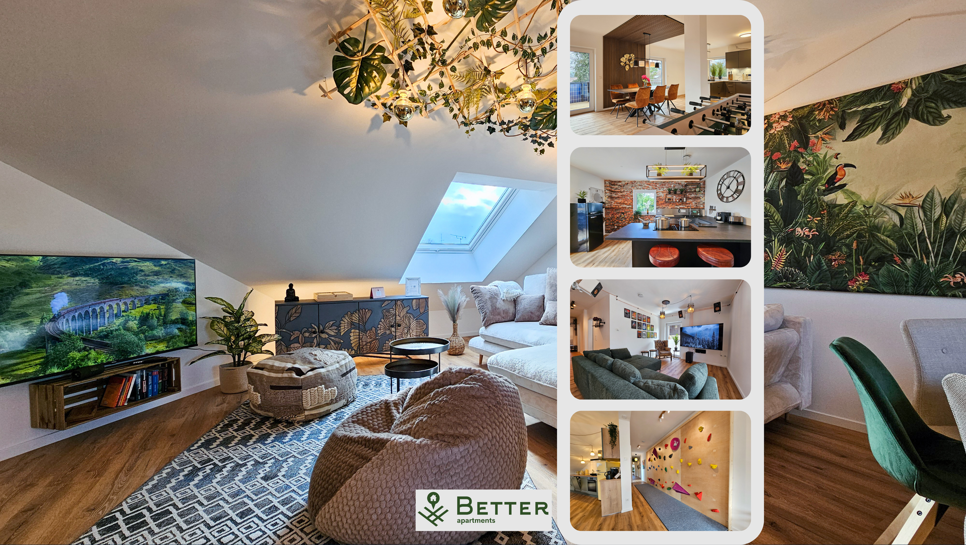 better I boho apartement I Kletterwand