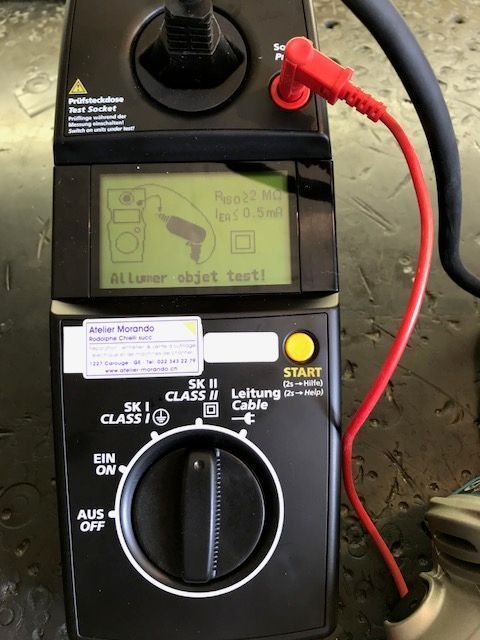 testeur d'appareil contrôle pour mesures protectrices après révision