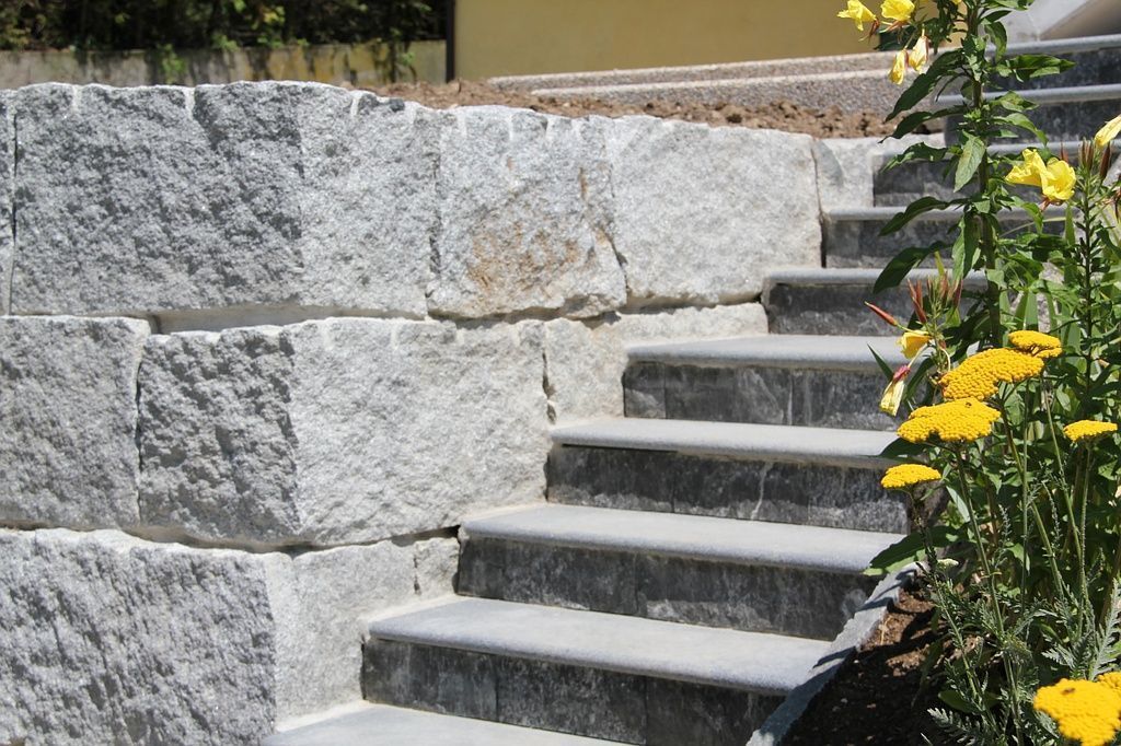 Mur en granite - S.Vaney Paysagiste