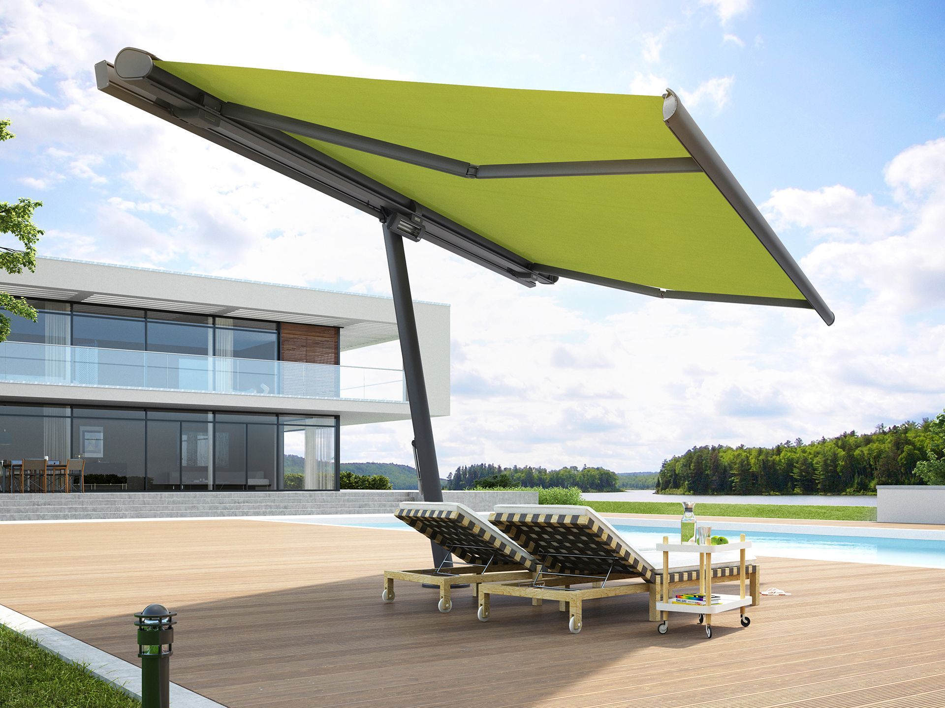 Markisenschirm / Wandklappschirm