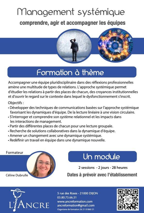 Plaquette de formation sur le management systémique