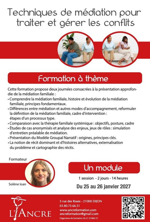 Palquette de formation sur les techniques de médiation