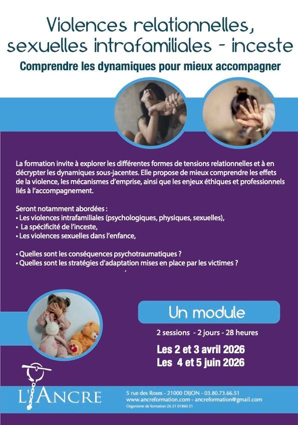 Programme de la formation Violences relationnelles