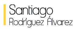 Un cartel amarillo que dice Santiago Rodríguez Álvarez.