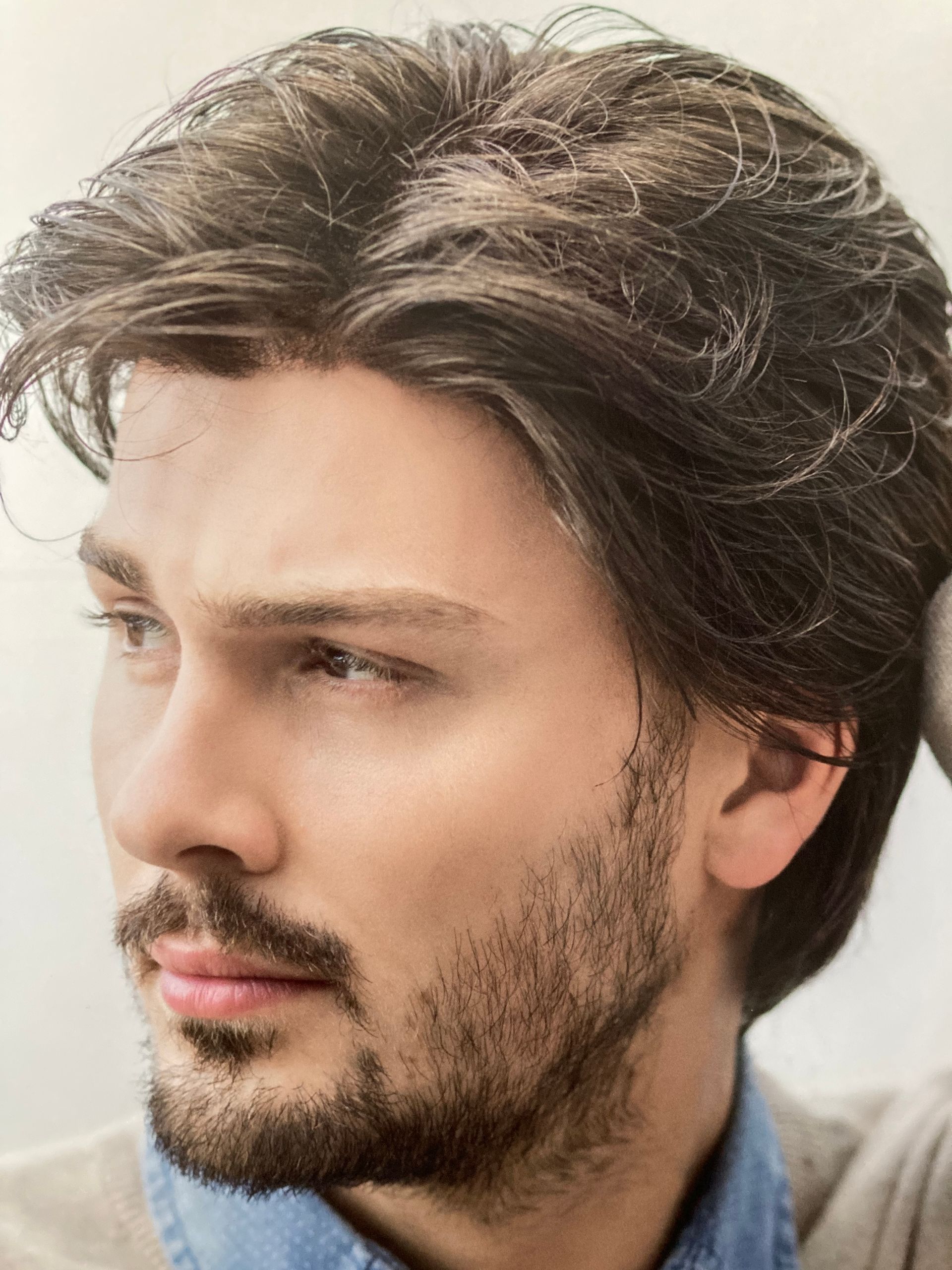 Perruque homme barbu