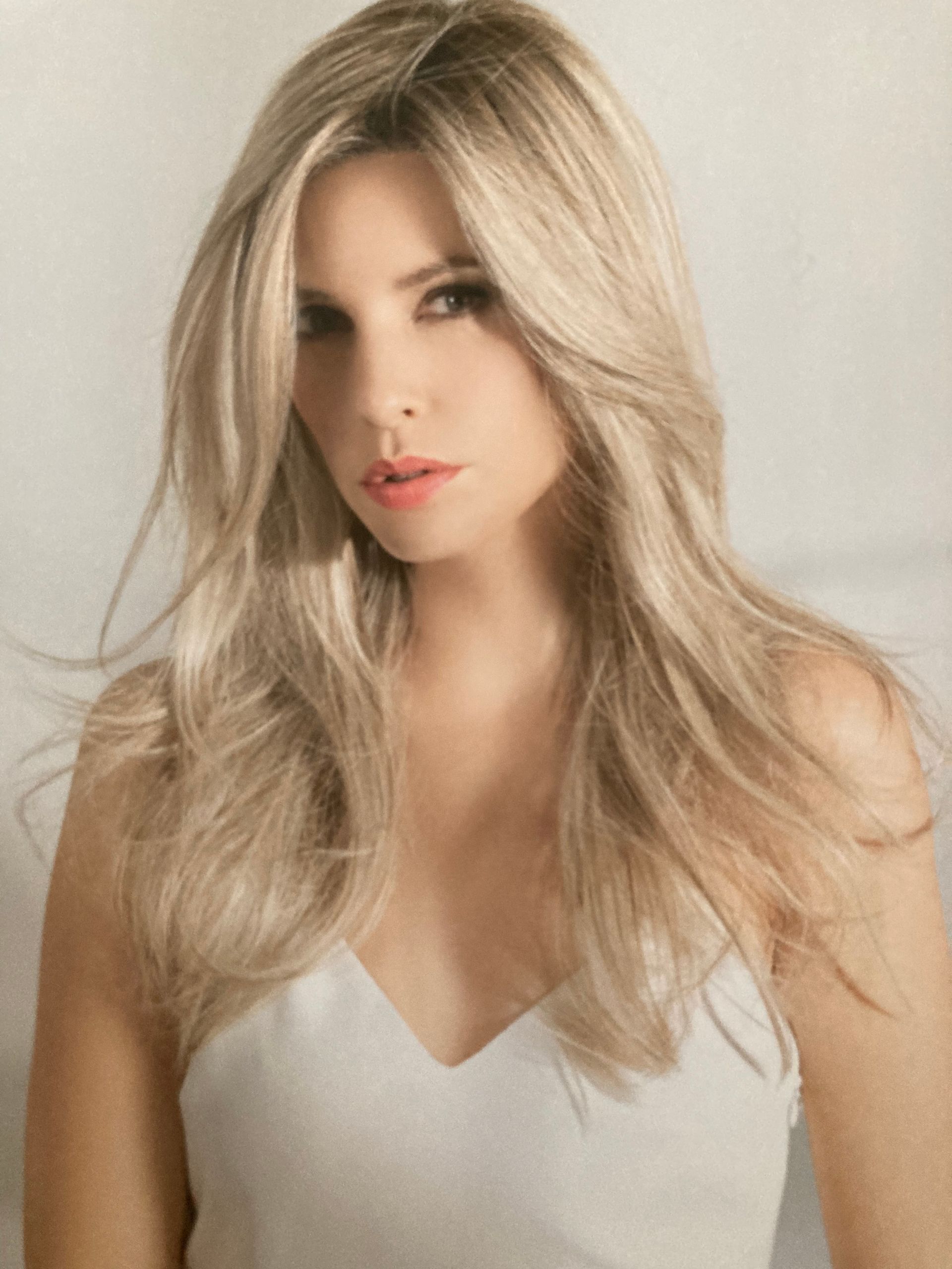 Perruque médicale blonde longue