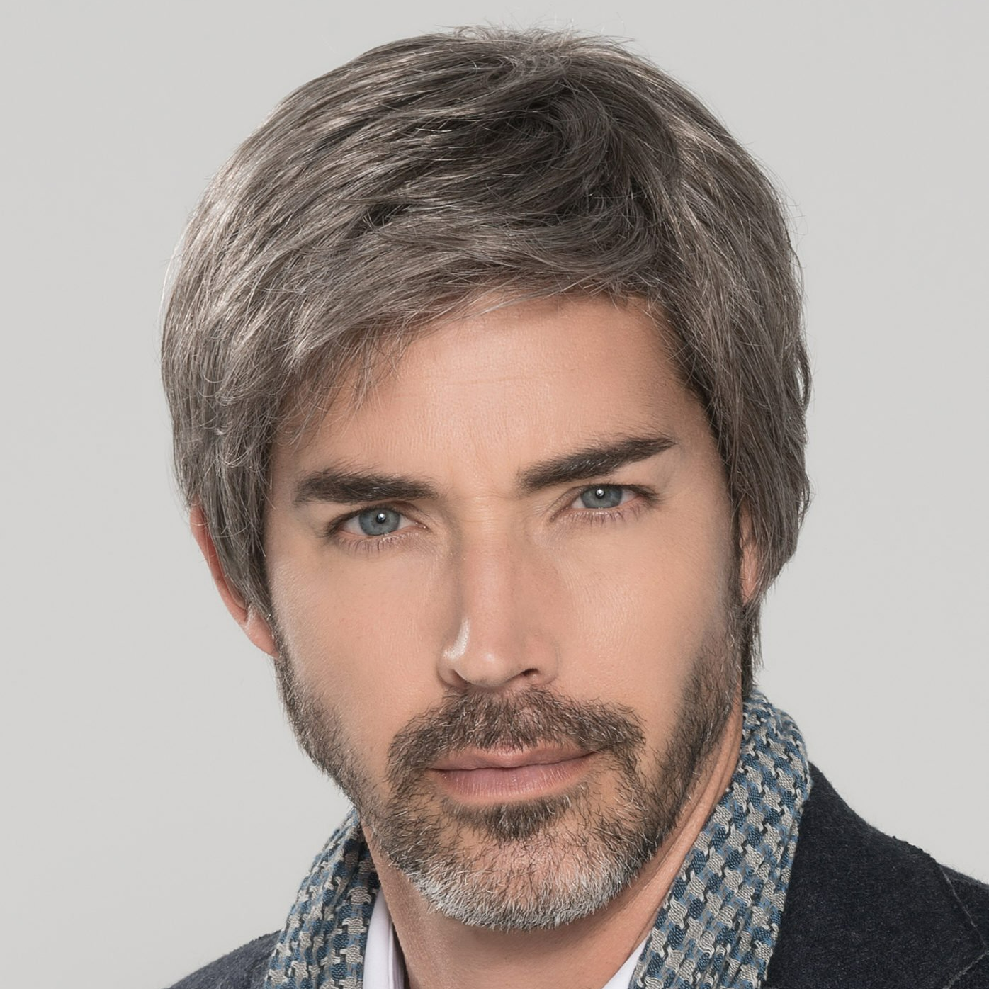 Perruque médicale homme poivre et sel