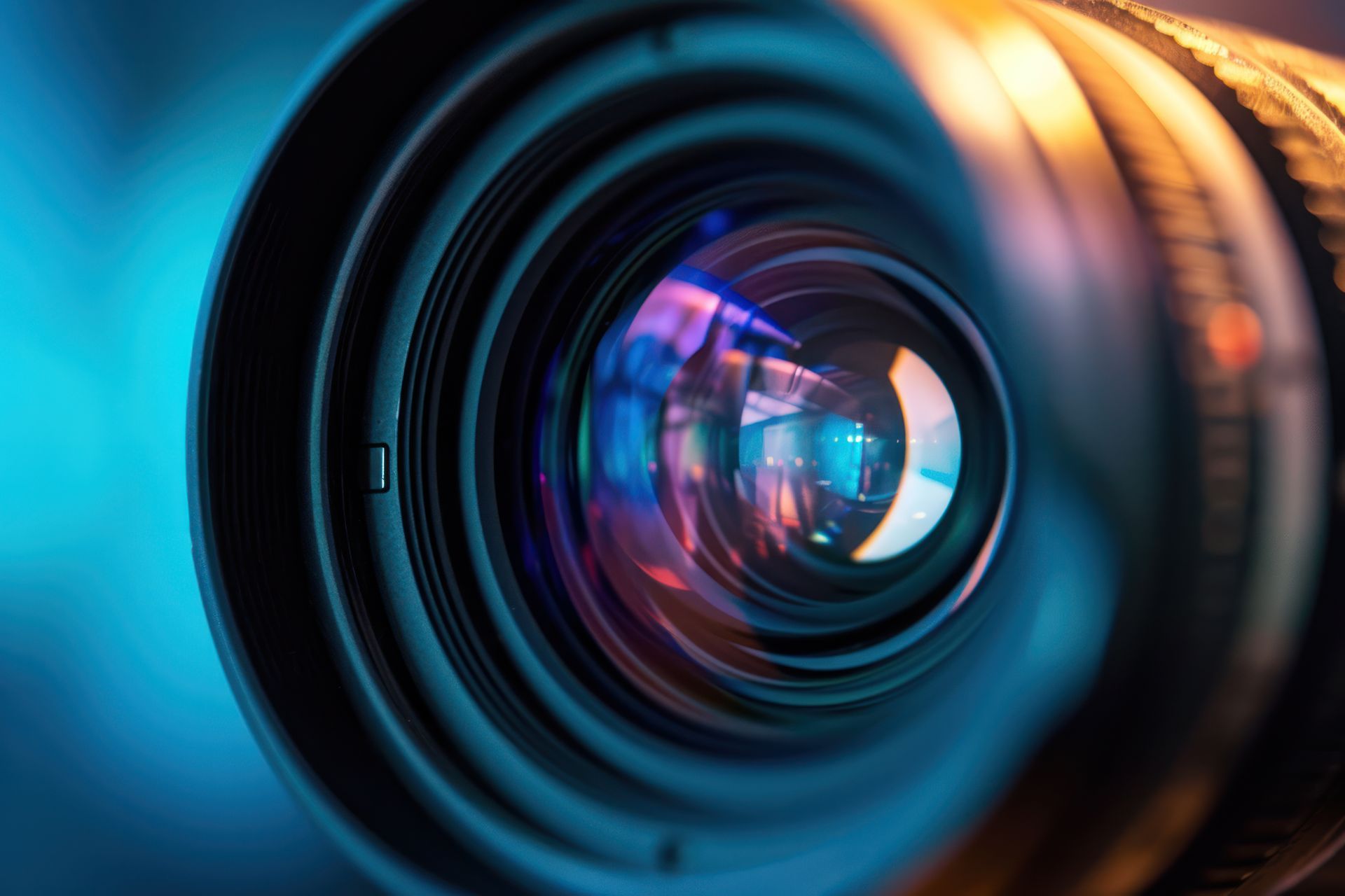 Gros plan sur un objectif d'appareil photo