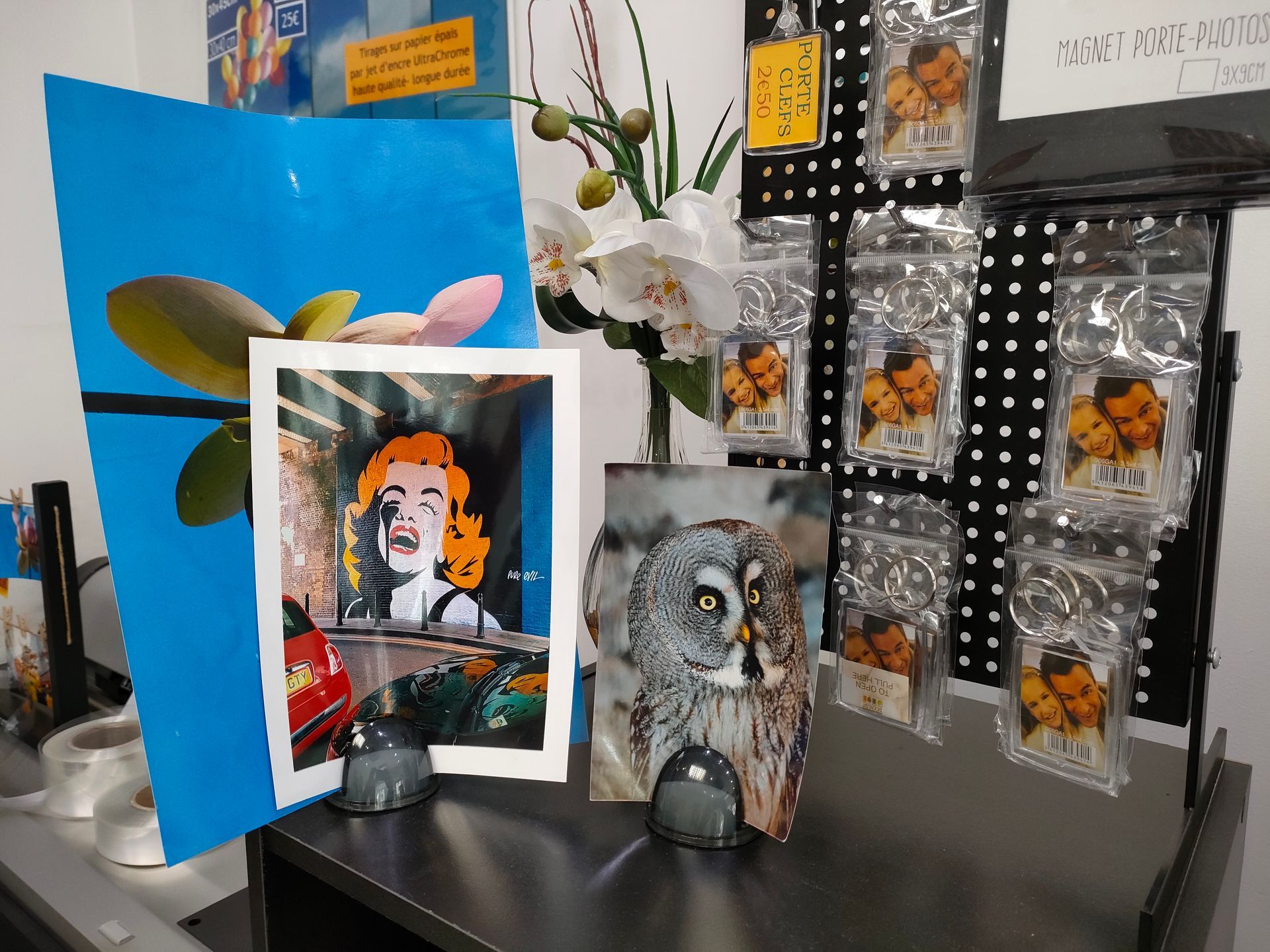 Porte photo et porte-clefs
