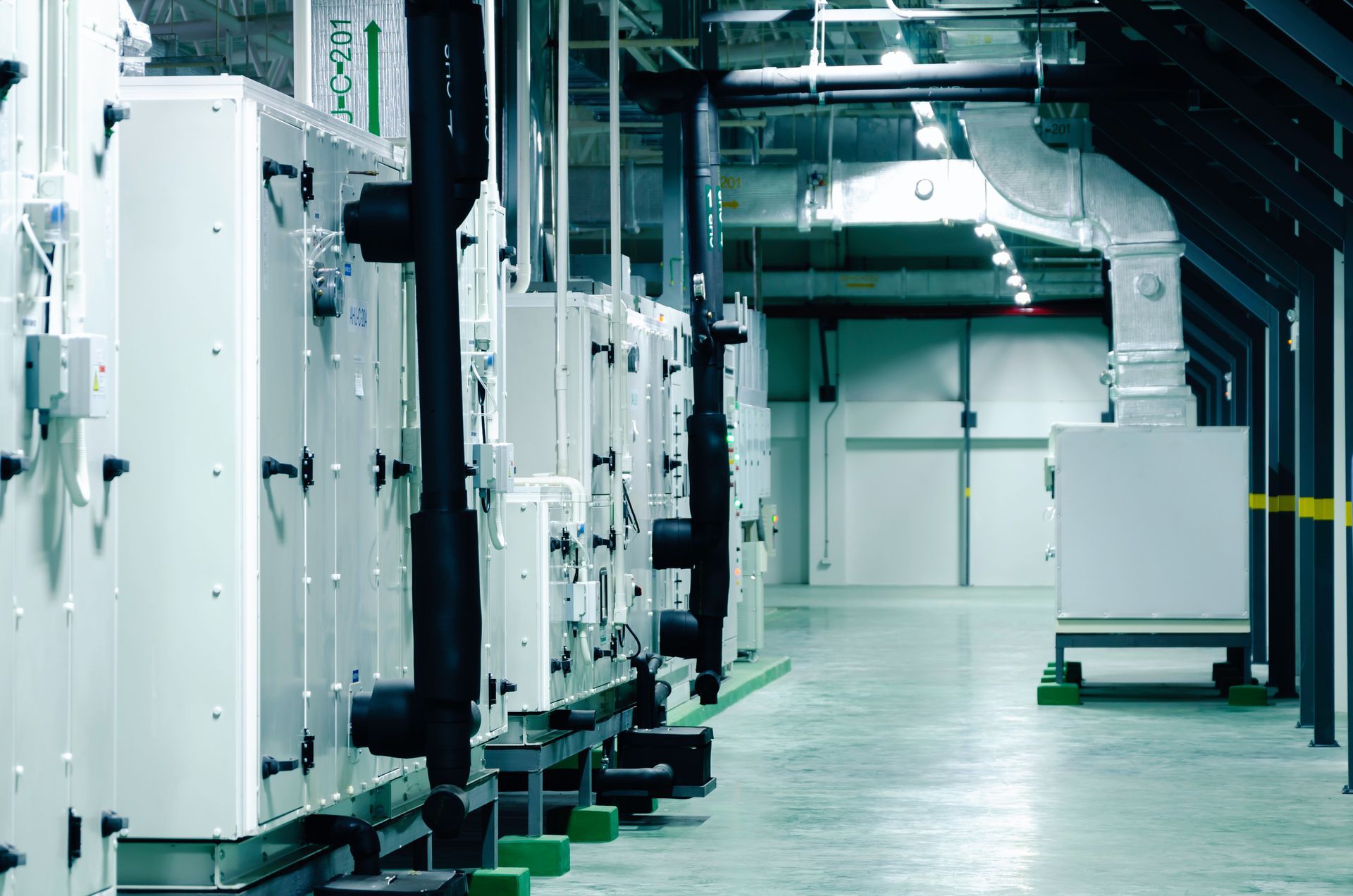 Centrale de traitement d'air sur un site industriel