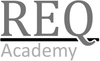 Das Logo der Req Academy ist schwarz-weiß.