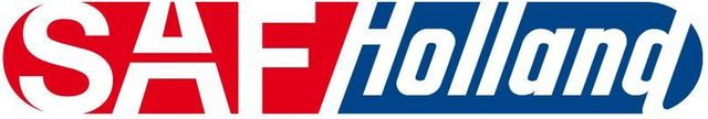 Ein rot-weiß-blaues Logo für SAF Holland