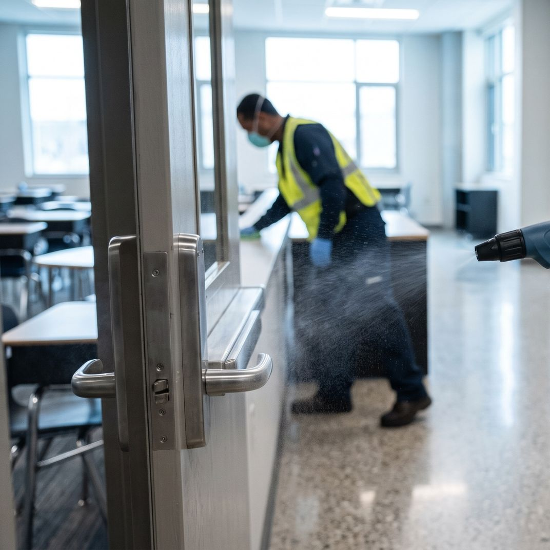 Remise en état après sinistre dans un lycée