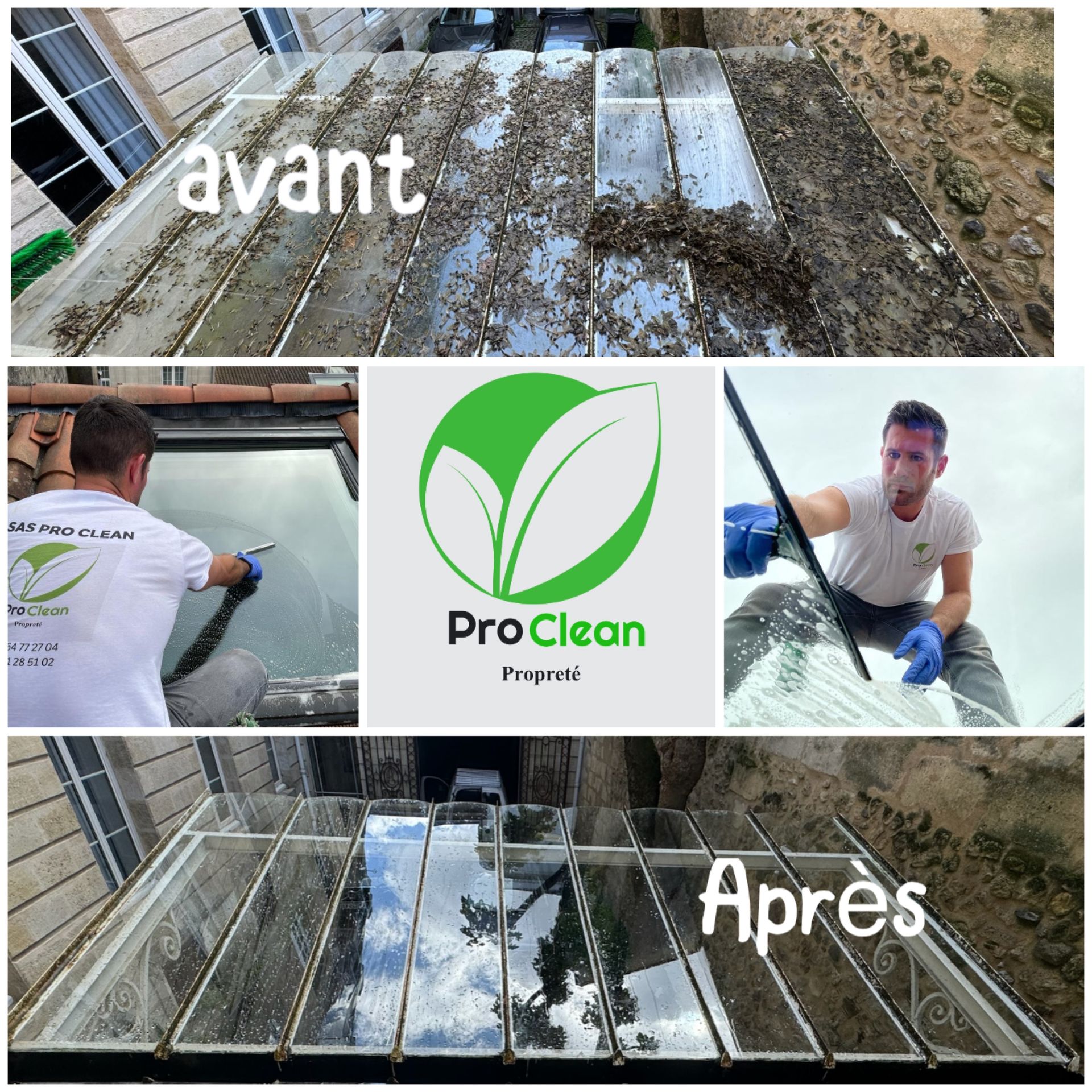 Montage photos lavage d'une marquise