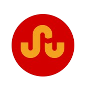 Un círculo rojo con una letra s amarilla dentro