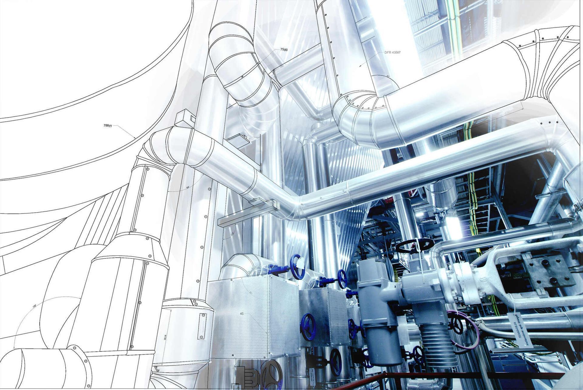 Inoplan Gebäudetechnik GmbH – Gastanks und Rohrleitungen in einem Industriegebäude