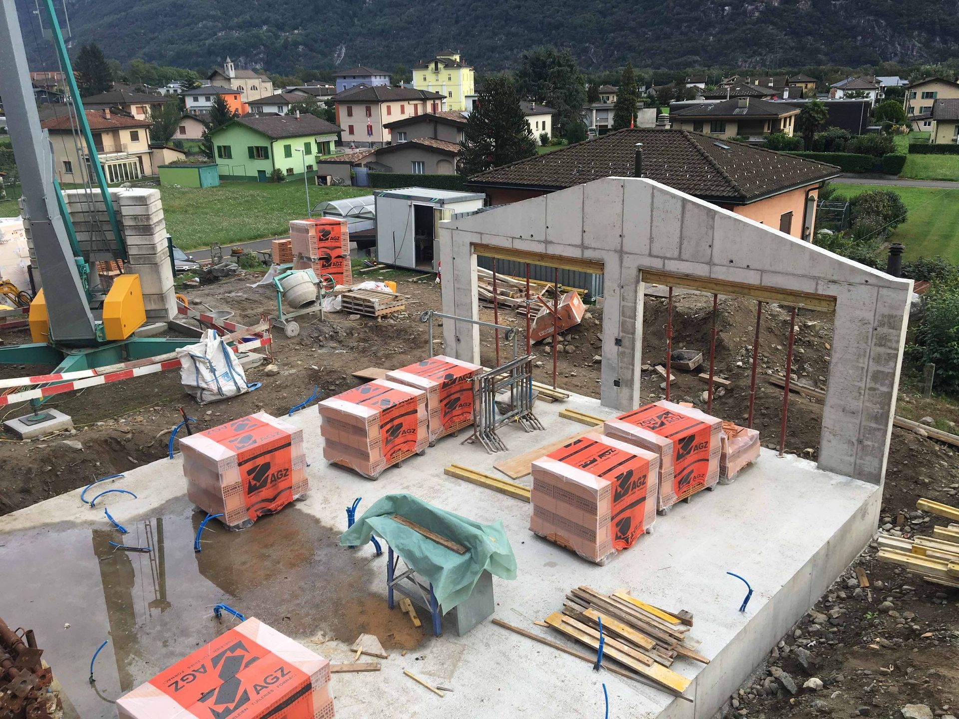 Cantiere per capannone in costruzione - Rodesino Impresa Generale di Costruzioni Ticino