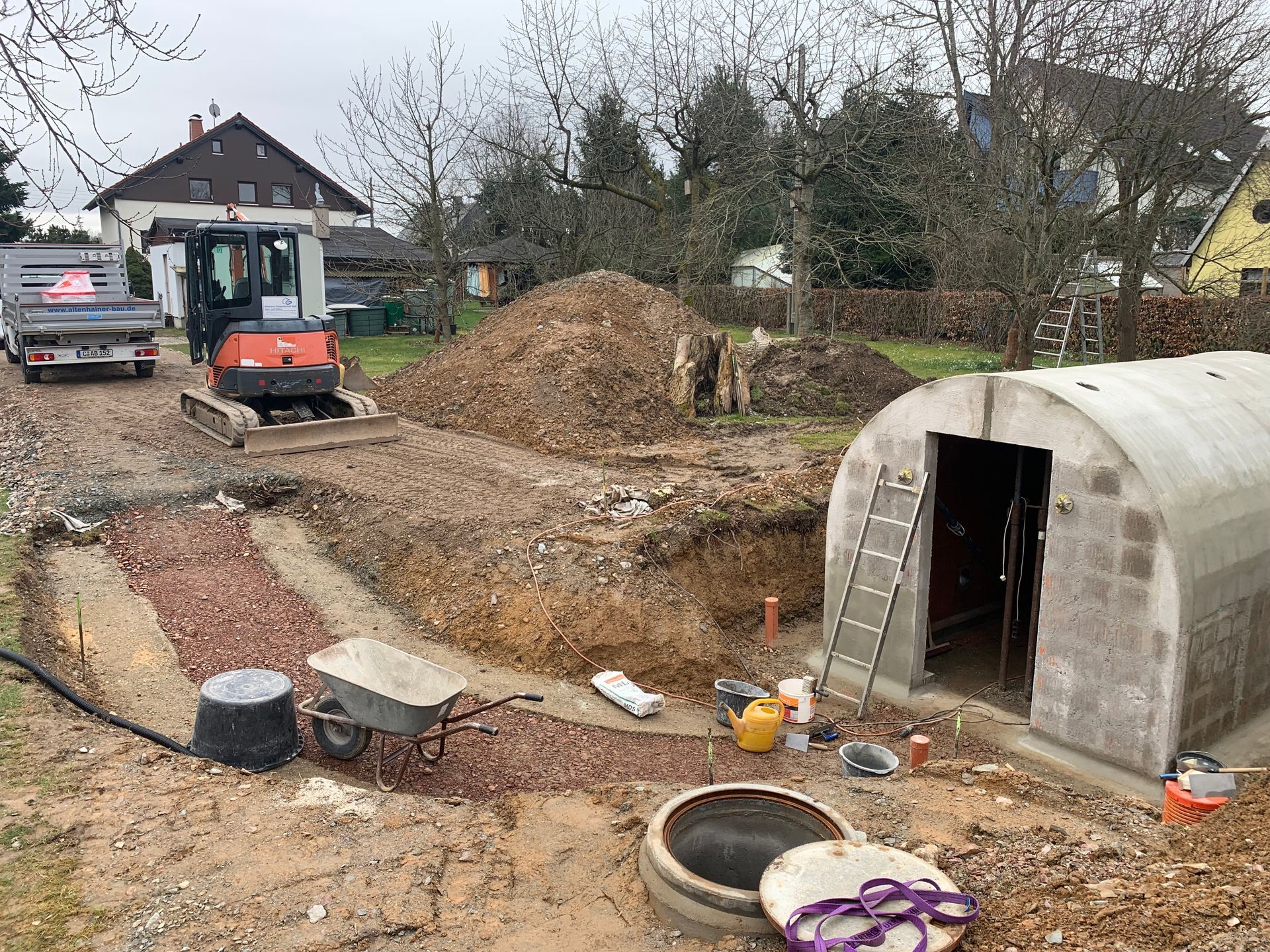 Herstellung eines Erdkellers