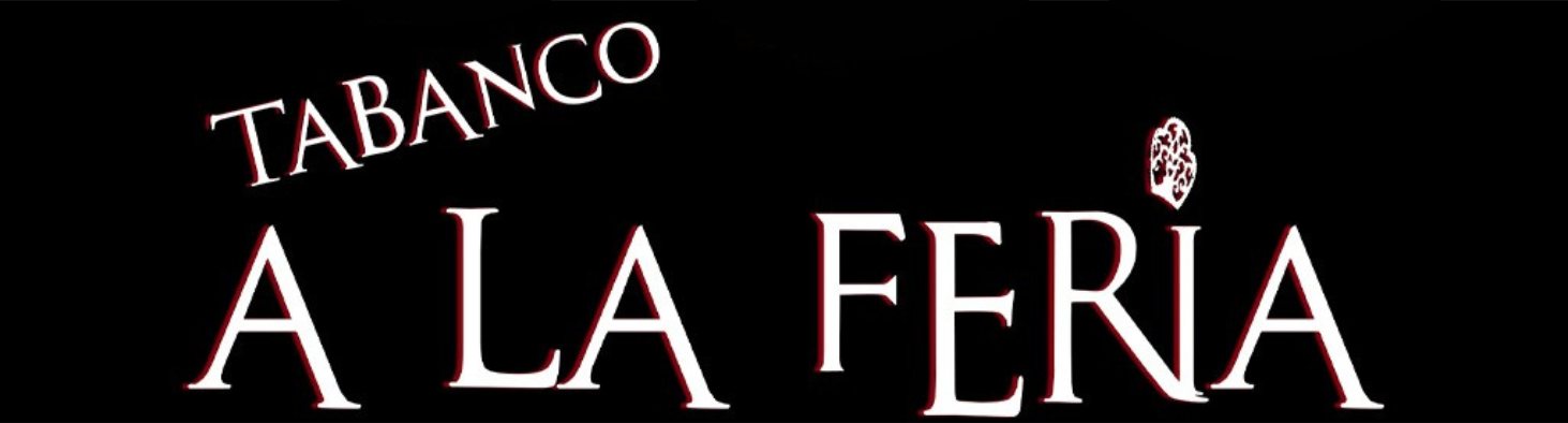 Un fondo negro con texto blanco que dice tabaco a la feria.