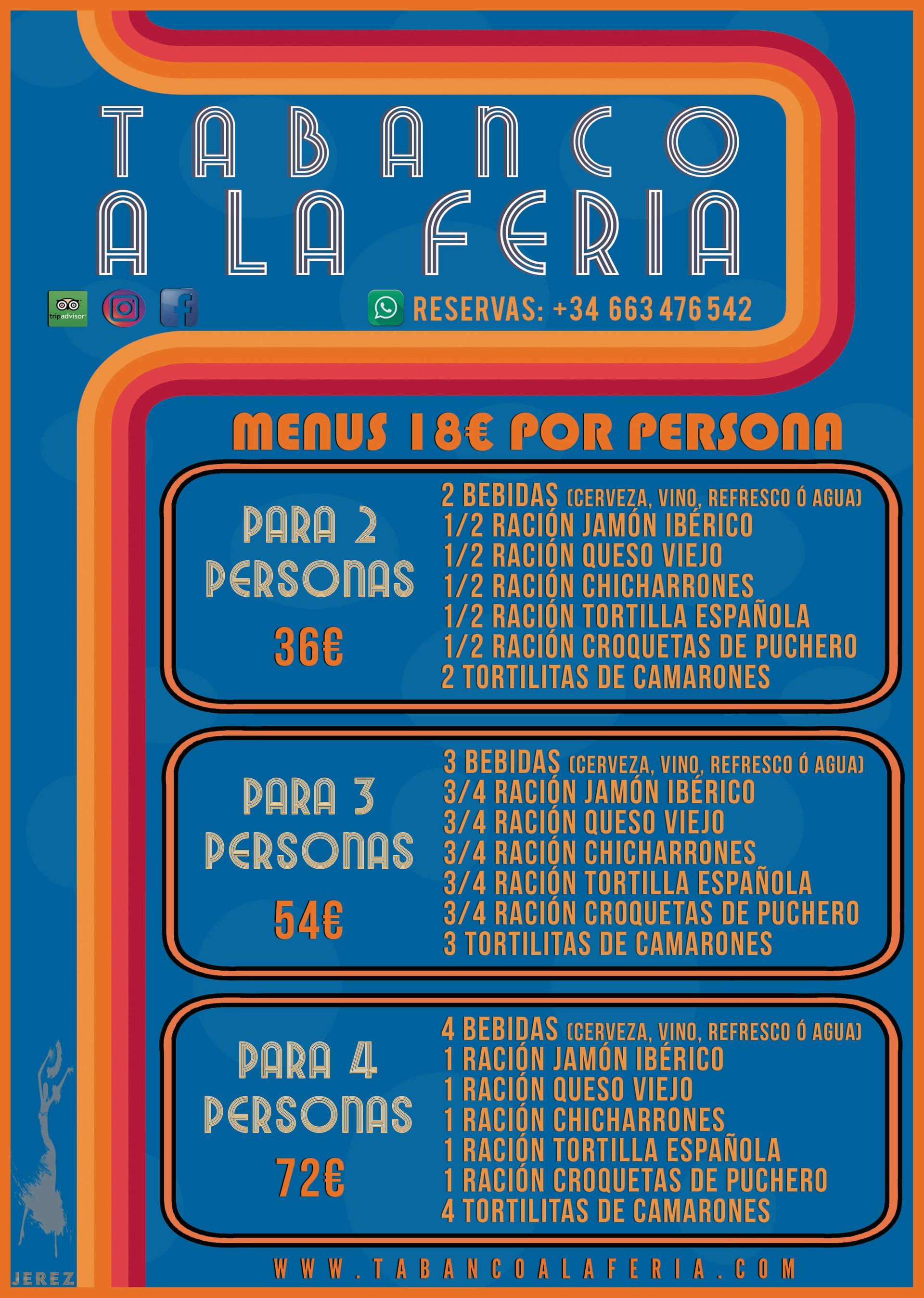 Un menú para un restaurante llamado tabaco a la feria