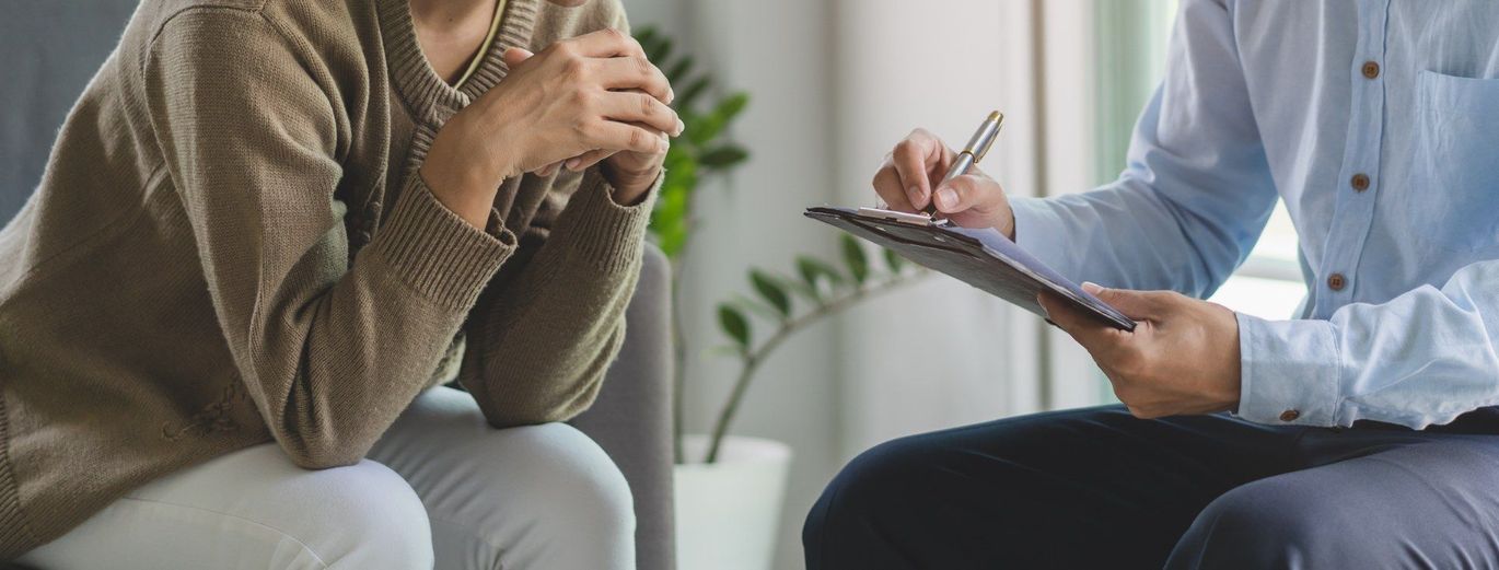 Frau beim Psychiater