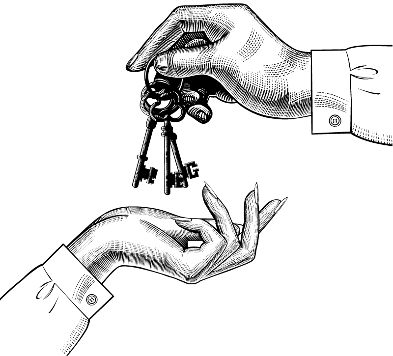 Illustration mains et clefs